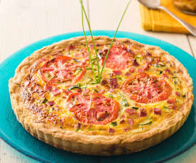 Quiche de calabacitas y jamón de pierna