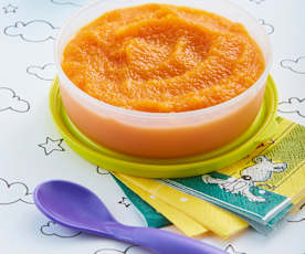 Papilla de manzana y zanahoria