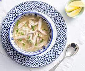 Avgolemono (chicken soup with egg and lemon)