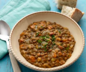 Lentil and Pancetta Stew