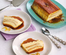 Pudin de arroz con leche y galletas de canela