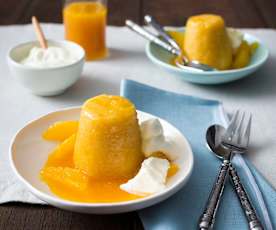 Steamed orange puddings