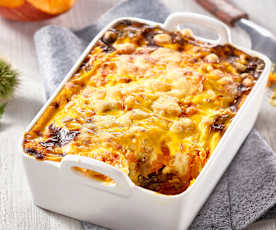 Gratin di zucca e castagne