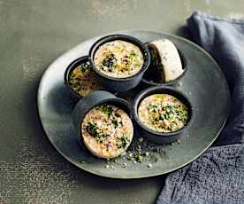 Petits flans aux brocolis et noisettes