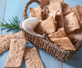 Crackers integrali al rosmarino