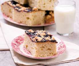 Brioche slice with crumble