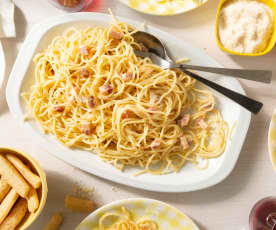 Espaguetis carbonara XXL
