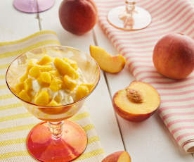 Mousse di ricotta e pesche