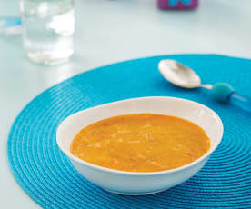 Zupa z krewetkami i makaronem (dla dzieci)