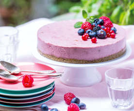 Entremets végétalien aux fruits rouges
