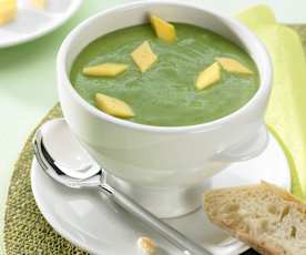 Zuppa di patate e spinaci