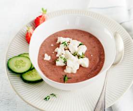 Erdbeergazpacho mit Feta