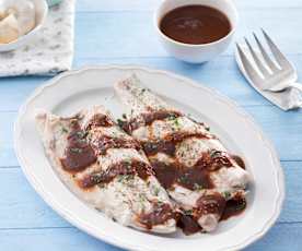 Lubina en salsa de salmorreta