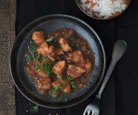 Poulet au gingembre et aux oignons