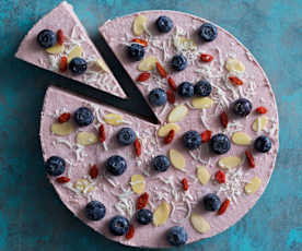 Cheesecake raw de căpșune