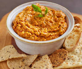 Roasted Red Pepper and Cashew Dip 
