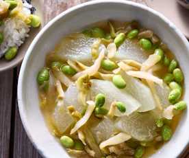 榨菜冬瓜炒毛豆