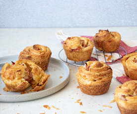 Ham and cheese cruffins