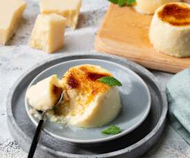 Flanes de parmesano caramelizados