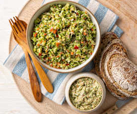 Brokkolisalat / Brokkoli-Feta-Aufstrich