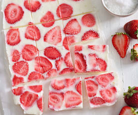 Bocadito helado de yogur y fresas