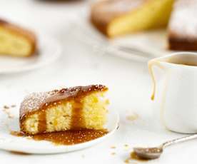 Torta soffice con caramello salato