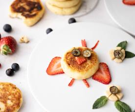 Oiseaux de galettes de semoule sucrée