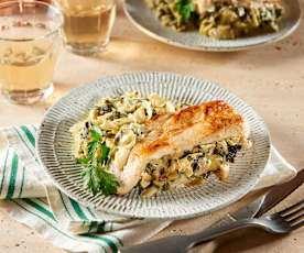 Sous-vide Artichoke Stuffed Chicken Breast