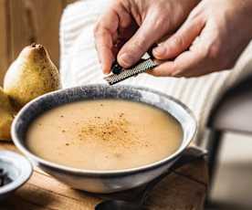 Soupe de poire à la fève tonka