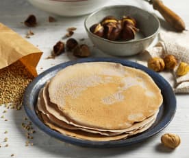 Palatschinken mit Maroni und Buchweizen (glutenfrei)