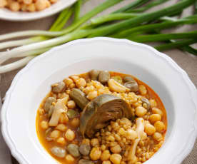 Zuppa di grano con verdure