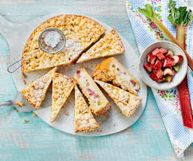 Rhabarber-Pudding-Streuselkuchen