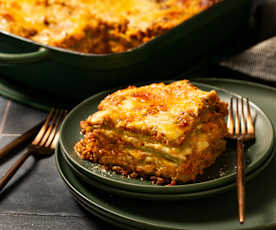 Lasagne with fresh spinach pasta