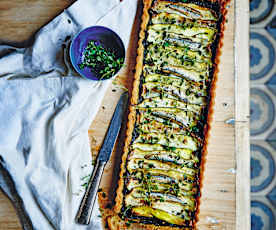 Tarte aux courgettes et tapenade