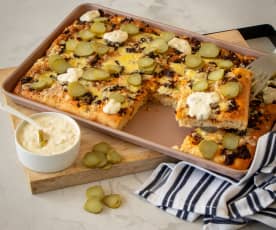 Cheeseburger focaccia