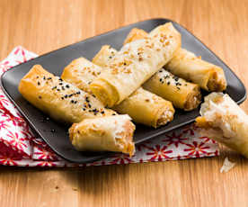 Rulouri cu banană și susan