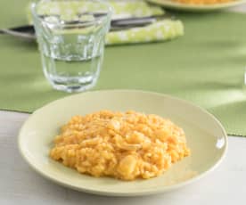 Arroz con cebolla y bacalao para dos