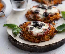 Gluten Free Vegan Spiralized Vegetable Pizza