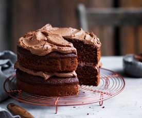 Two-layer chocolate cake