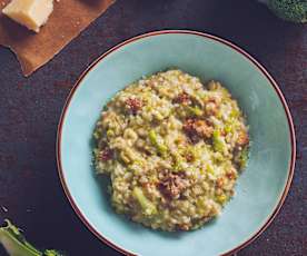 Risotto ai broccoli e salsiccia