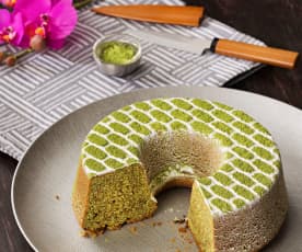 Bizcocho de té matcha (Matcha kasutera) - Japón