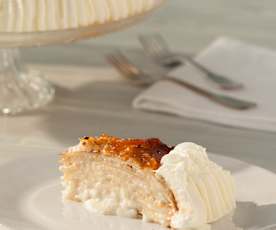 Tarta de frixuelos y arroz con leche