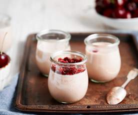 Panna cotta de cereza