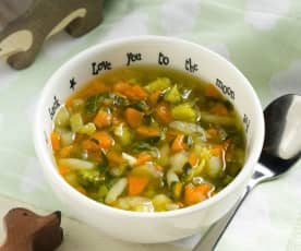 Vegetable and Pasta Soup (12-18 months)