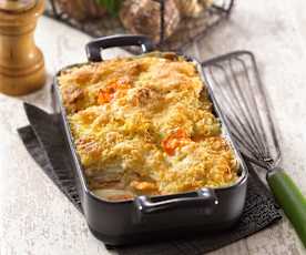 Gratin de légumes anciens au fromage de brebis
