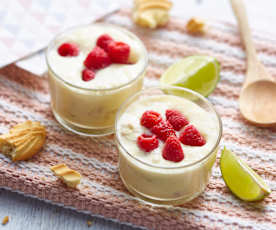 Tiramisu citron vert et framboises