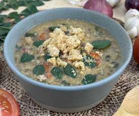 Ginisang munggo (Mung bean soup)