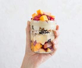 Parfait with passionfruit cream