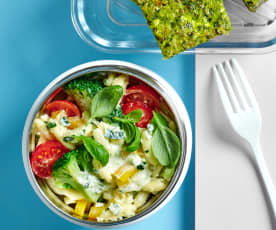 Quick veggie pasta salad