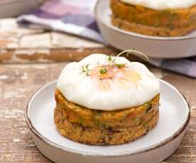 Jajko z warzywami na kruchym spodzie